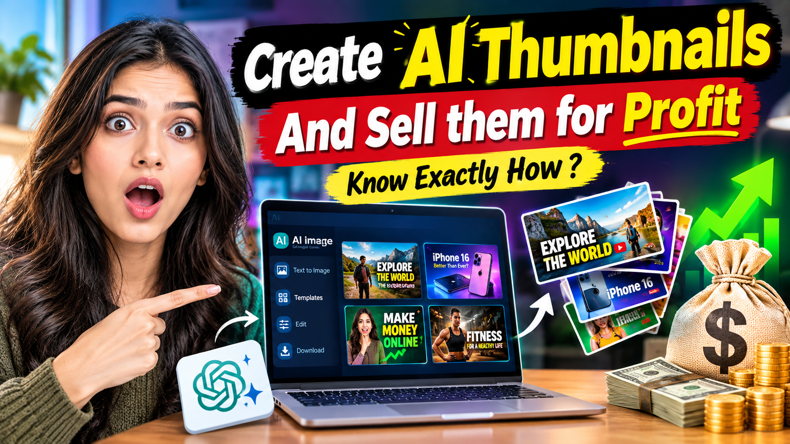 Create AI Thumbnails And Sell them for Profit - Know Exactly How