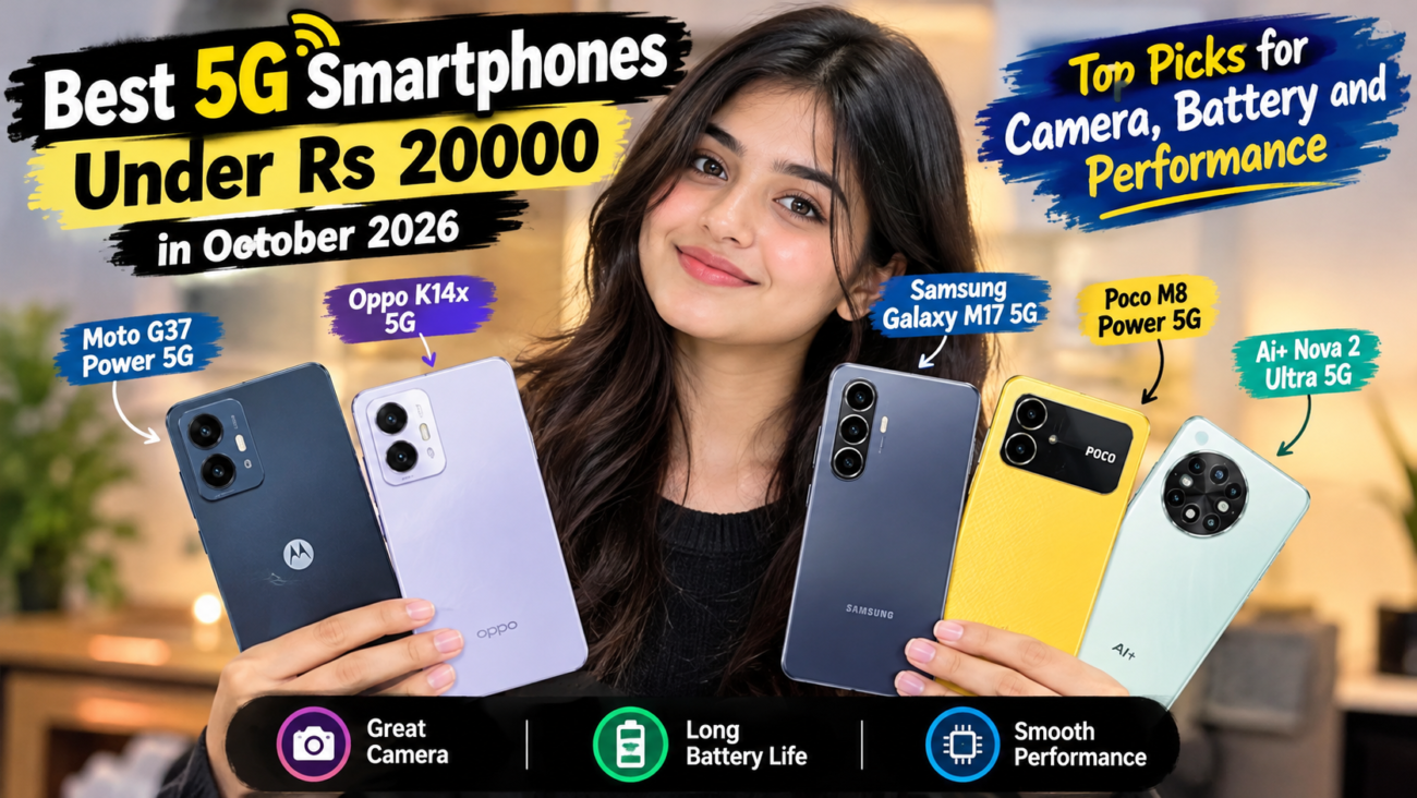 Best 5G Smartphones Under Rs 20000 in October 2026 Top Picks for Camera, Battery and Performance