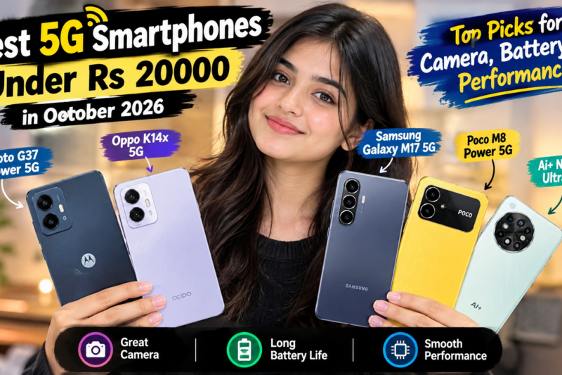 Best 5G Smartphones Under Rs 20000 in October 2026 Top Picks for Camera, Battery and Performance