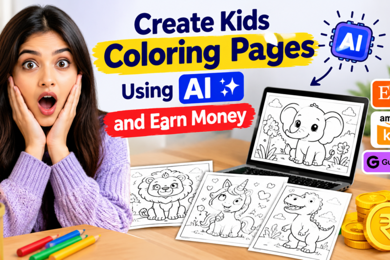 Create Coloring Pages For Kids Using AI and Earn Money from them Know How